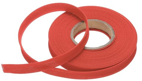 QUARKZMAN 12 mm Einzelfalz Schrägband Polyester Nahtband Gurtband Stoffband für Nähen, Säumen, Quilten, Einfassen, Handwerk (Rot 9 m)