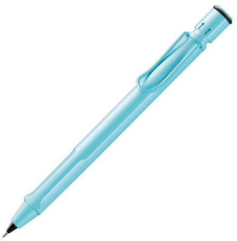 Lamy safari aquasky Druckbleistift - klassischer Minenbleistift mit ergonomischem Griff & Gehäuse aus ASA-Kunststoff - Bleistift mit Feinstrichmine M 41 in Strichbreite 0,5 mm & Radiertip