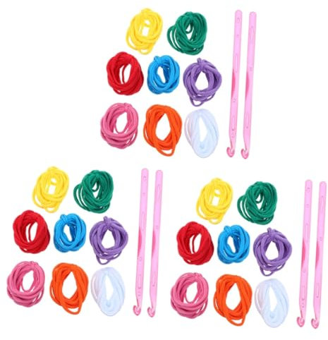 VILLCASE 196pcs Elastic Cord Loom Band Kit Potholder Weaving Loom Craft for Boys and Girls Adults