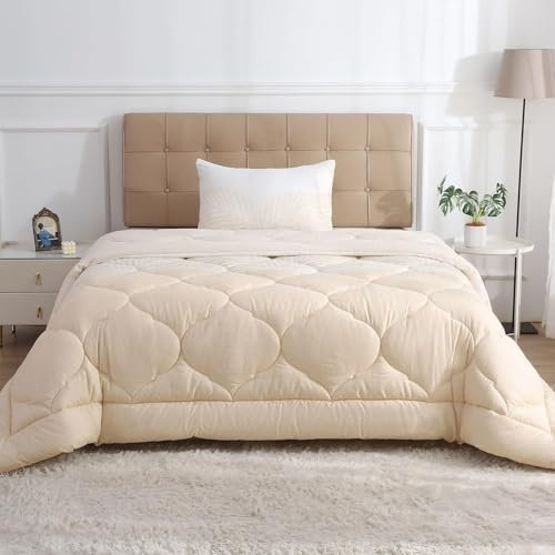 Bettdecke 200x220 Ohne Bezug Nutzbar, Schildkröte Rückenblatt Bettdecken Waschbar Ganzjahresdecke Frisch 4 Jahreszeiten Steppdecke, Bettzeug Microfaser mit 2 Kissenbezug für Sommer Winter Doppelbett