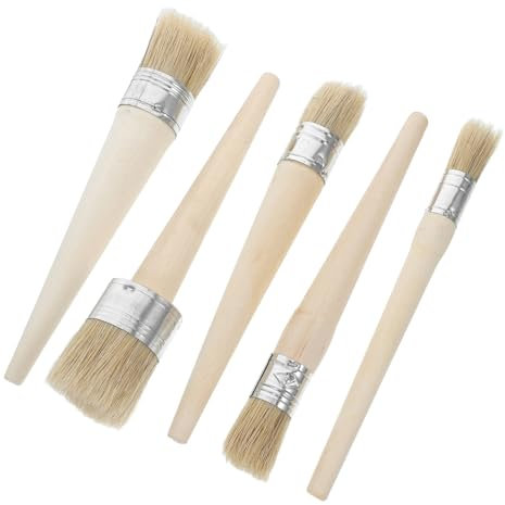 jojofuny 5pièces Pinceaux à Colle pour Peinture Et Cire Pinceaux Plats Décoratifs pour Meubles Et Bois Outils pour Projets Artisanat Et Décoration Maison