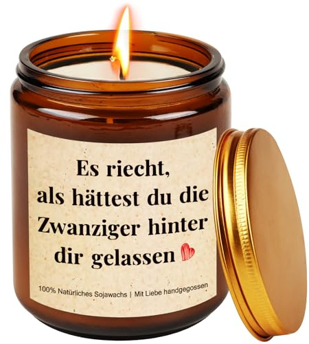 TUZELIYA 30 Geburtstag Frauen - Geburtstagsgeschenk für Frauen - Duftkerzen im Glas Geschenke für Frau Freundin Mama Schwester Tochter Beste Freundin Männer Geburtstag Geschenk, Jubiläumsgeschenke