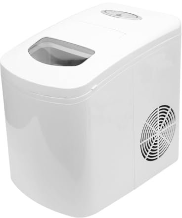 Máquina de Fabricantes de Hielo Portátil 26 Lbs de 24 H Encimera, 9 Cubitos de Hielo Redondos en 6 Minutos, Máquina de Hielo Automática Compacta de Hielo con Canasta de (EU