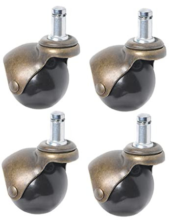 TOPBATHY 4pcs Ball Caster Wheel Swivel Caster for Furniture Chair Home Office Antique Finish