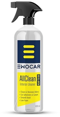 Ewocar All Clean Allzweckreiniger 1000ml – Gebrauchsfertig für Innenraum & Polster – Für Stoffe, Leder, Kunststoff – Schaumarme Formel – Ideal für Nasssauger