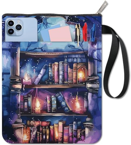 CRASPIRE Fundas para Libros con Bolsillo Extra de Tela Lavable Impresiones a Doble Cara Fundas para Cuadernos Fundas con Cremallera para Libros de Bolsillo