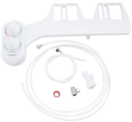 HOLIDYOYO Intelligent Toilet Bidet Cover with Hot and Cold Water Spray Non Electric Toilet Sprayer Nozzle Hygienic Personal Care with 9/16 North America Connector