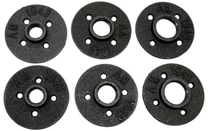 DN15 to DN50 Iron Cast Floor Flanges Casting Antique Flange Base Bracket Tube Pipe Industrial Style Pipe Fittings (Size : DN20)