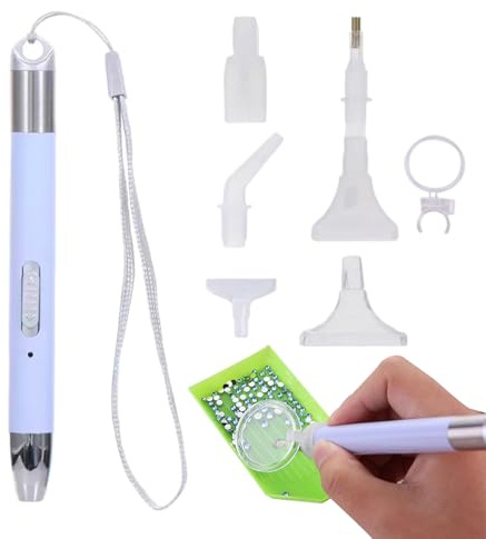Stylos D'art Avec Lumière – Stylo De Peinture Diamant LED, Outil De Peinture Par Points Avec Deux Modes, Stylo De Perçage Précis Pour En Strass | Accessoires De Peinturee Créatifs