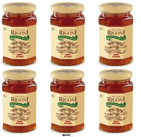6X Rigoni di Asiago Miele Italiano, Italienischer Honig, Familienglas 400 g, 100% Italienisches Produkt von Italienischen Imkern,+Italy shop Kostenloser Schlüsselanhänger