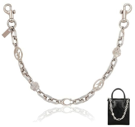 Ruispeed Taschenkette Gold als Charm-Anhänger – dekorative Metallkette für Handtasche, Geldbörse und Schlüsselbund, mit modischen Anhängern zum Aufhängen
