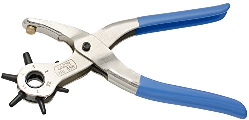 Unior Revolverlochzange mit 6 Lochpfeifen, 210 mm, 1 Stück, 558/5P