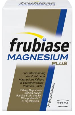 frubiase SPORT MAGNESIUM PLUS - Sportgetränk mit hochdosiertem Magnesium, Elektrolyte, Vitamine - Unterstützt den Energiestoffwechsel, die Muskelfunktion & Regeneration - 20 Brausetabletten
