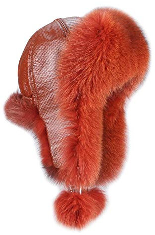 OBC Damen Fuchs MÜTZE Pelzmütze Fellmütze Fliegermütze Wintermütze Polarmütze Uschanka