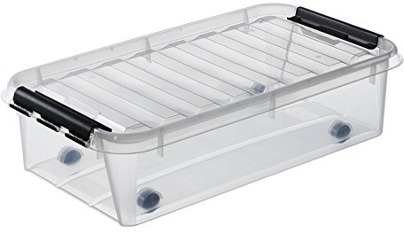 Hammarplast 4 x SmartStore Classic 35 Box mit Rollen - 35 Liter - 720 x 400 x 200 mm - transparent