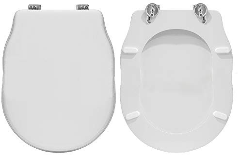 Copriwater Hidra ELLADE BIANCO Cerniera Cromo-Sedile-Asse Wc