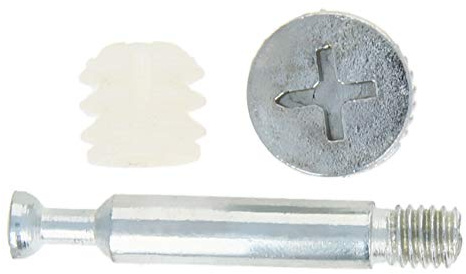 MroMax 3-in-1 Möbelverbindungs-Set aus Metall, 12 mm Außendurchmesser, 6 x 25 mm Dübelschrauben, 11 mm Außendurchmesser, vormontierte Mutter, 12 Sets