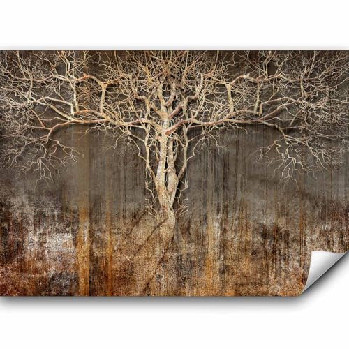 murando - Vlies Fototapete Baum 350x256cm Foto Tapete Schlafzimmer Wohnzimmer Vliestapete XXL Motivtapeten Bildtapete 3d Effekt Wand Dekoration - Zweige Äste Natur Textur braun b-C-10129-a-a