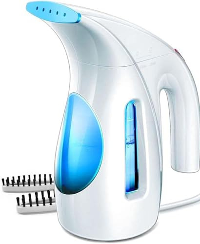 Hilife Clothes Steamer, Portable Handheld Design, 240ML Big Capacity, 700W, Strong Penetrating Steam, Removes Wrinkle, for Home, Office and Travel (Light Blue)