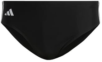 adidas Uomo Classic 3-Stripes Swim Trunks, Black / White, 28