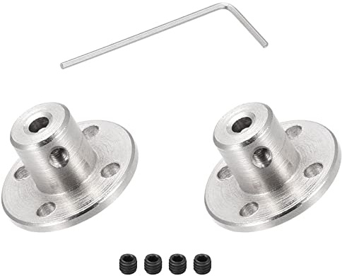 DMiotech 2 Paquet 3.17mm Bride Accouplement Connecteur Rigide Guide Arbre Support Coupleur Arbre Accouplement avec M1.5 Hex Clé et Vis pour Bricolage RC Modèle Moteurs