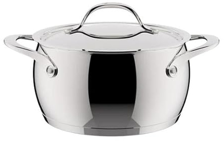 Lagostina Orchestra Casserole Profonde avec Couvercle en Acier Inoxydable 18/10 Ø 18 cm, Fond Lagotherm 3 Couches, Effet Miroir Extérieur et Intérieur Satiné, pour Toutes les Sources de Chaleur
