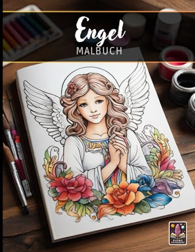 Engel - Großes Anti-Stress Malbuch für Erwachsene - 100+ Seiten (21.5 x 28 cm)