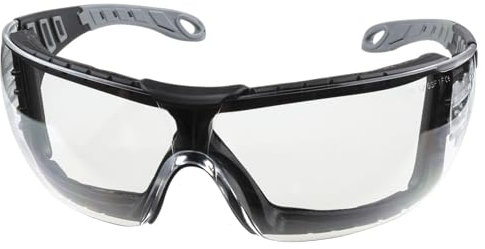 wolfcraft Bügelschutzbrille Profi mit Band -4934000 - mit Kopfband - Schutzstufe 2, UV-Schutz, Anti-Beschlag, kratzfest, für intensive Arbeiten