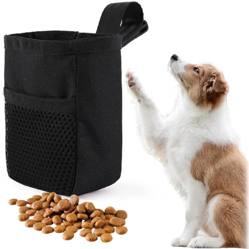 NJCXOLA Sacca per Cani per Addestramento del Cane, Porta Premietti per Cani, Snack per Cani, Multifunzionale Borsa Porta Snack Cane con Dispenser per Sacchetti, Cintura Regolabile