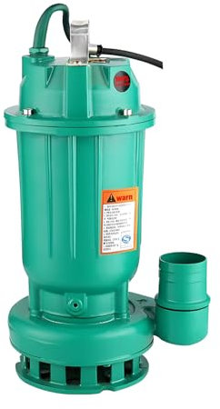 Bonxrdun Dirty Water Pumps,1100 W High Power with Dirty Water Cleaning Capability Domestic Gardening Irrigation, Small Business Drainage and Large Diameter Without Clogging