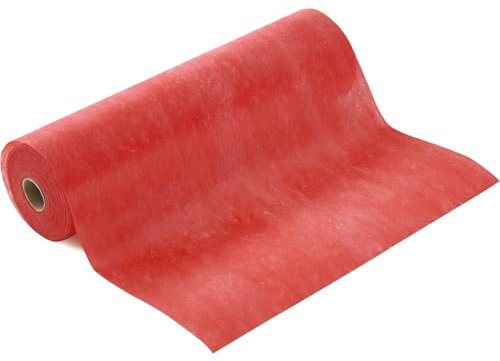 Vlies Tischläufer Rot (30 cm x 25 m) – dekoratives Einweg Tischband Modernes Tischband für für Geburtstage, Hochzeiten, Weihnachten, Bunte Partydeko