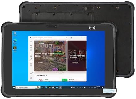Breloom ST11-J Tablet resistente con Windows 11 Pro, 10.1 IPS legible a la luz solar (450nits), Intel N5100 Quad-Core, 8GB/256GB, IP65 tablet impermeable, 4G LTE/GPS/NFC/MIL-STD-810G, 6000mAh (ST11-J