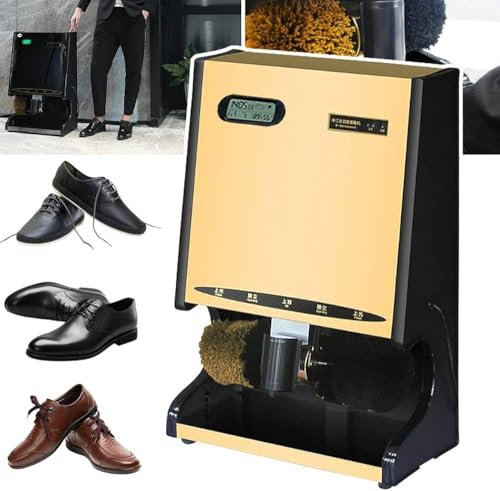 GWWBD Cireuse à Chaussures, Cireuse à Chaussures à Induction Entièrement Automatique, Moteur Tout Cuivre 105 W, 1 200 TR/Min, Graissage Automatique(Color:f)