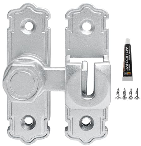 Verrou Pour Porte - Protection de l'Intimité Sans Percage Pour Portes - Serrure de Sécurité Intérieure en Métal Pour Chambre Balcon Cuisine Jardin Grange Appartement Dortoire