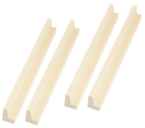 HOOTNEE Bases De Dominó De Madera Multifunción 19 Cm para Niños y Adultos Soporte De Exhibición y Porta Fichas para Juego De Mesa Doméstico Set De 4 Piezas