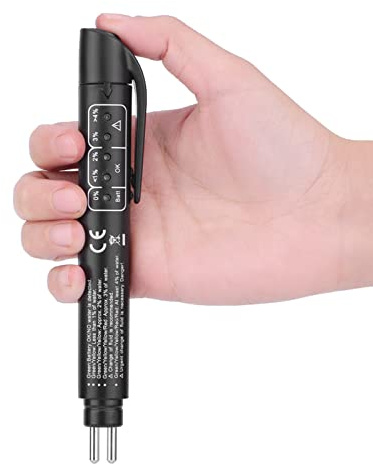 CHICIRIS Digitale Bremsflüssigkeit Tester Ölqualität Prüfen Stift mit 5 LED -Leuchten Bremsflüssigkeit Flüssigkeitstester Stift für DOT3 / DOT4 / DOT5