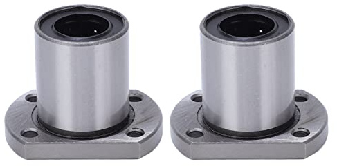 Culnflun linearer Kugellager Ovaler Flansch CNC Lineare Bewegung mit hoher Präzision niedriger Reibung für CNC -Maschinen und Industriegeräte mit Stahl 16mm ID 2PCs