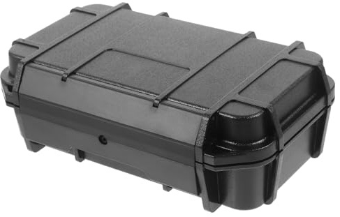 ibasenice Caja de Almacenamiento para Exterior Doble Capa Resistente a Golpes Plástico Negro Hermética para Supervivencia Camping Actividades al Aire Libre