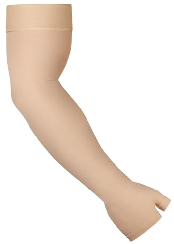 flintronic Medicinsk kompression arm för kvinnor och män, handflata/handled/arm, kompressionsarmband för åderbråck, lymfödem, M, hudfärg