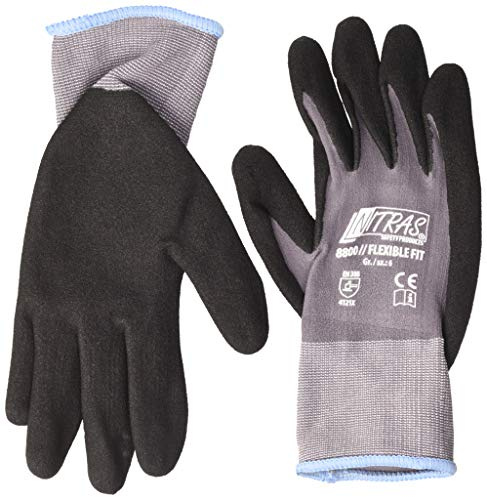 NITRAS Gants de jardinage polyvalents 8800 Flexible Fit, rouge/gris, taille 6 (3 paires)