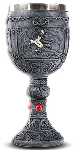 mtb more energy Kelch ''Flying Gothic Dragon '' - Drachenornamente und Schmucksteine - Deko Fantasy