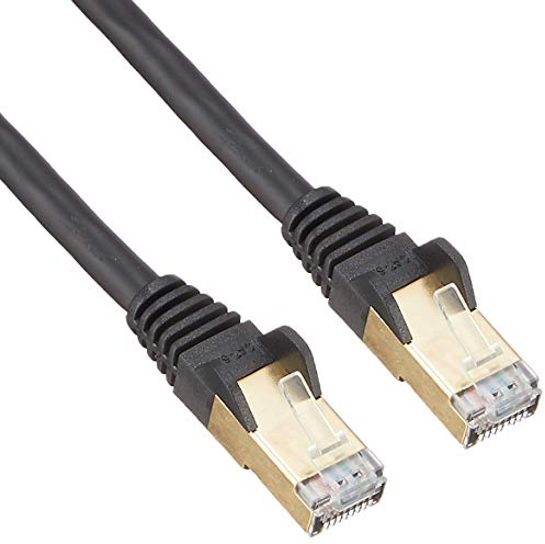 StarTech 3m Cat6a Snagless Ethernet Cable, Black (6ASPAT3MBK) | 100W PoE delivery, Shielded twisted pair, Gold-plated RJ45, Patch Cable, Ethernet Cord, Network, Strain Relief, TIA, Gigabit