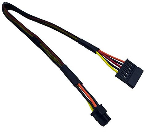 COMeap HDD SATA Câble d'alimentation Adaptateur SATA 15 broches vers mini 6 broches ATX pour Dell Inspiron 3653 série 3650 Compatible Réf.GP2JM 15 pouces (38 cm) (lot de 2)