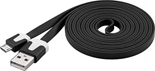 PremiumCord USB - Cavo di collegamento in PVC micro USB 2m, spina da USB A a micro B, cavo dati USB 2.0 ad alta velocità, 2x schermato, AWG28, nero, lunghezza 2m