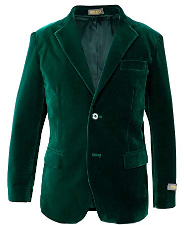 Spring Notion Big Boys' Emerald Green Velvet Blazer 7