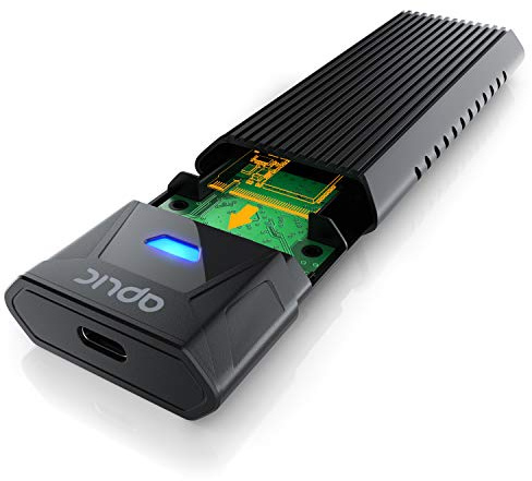 CSL - USB 3.2 Gen 2 SSD M.2 Festplattengehäuse USB 3.2 Gen 2 auf PCIe 3.0 und SATA - bis zu 10Gbps - kompatibel mit Größe 2242, 2260, 2280 - NVMe/SATA zu USB - unterstützt UASP