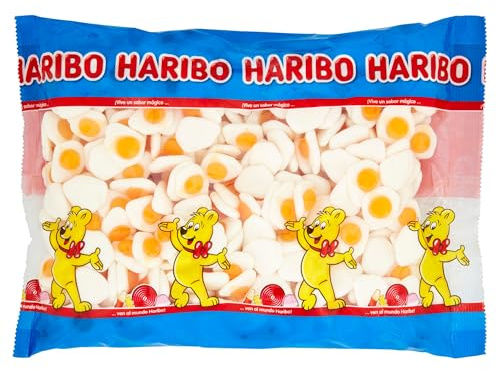 Haribo Oeufs à la casserole, bonbons gommeux, goût fruits, parfaits pour les fêtes et les doux moments de détente - 1,5 kg