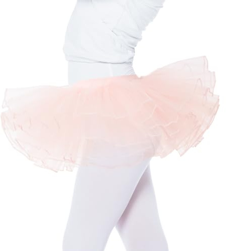 Bezioner Girls Tutu Skirts,Ballet Dance Skirts for Kids,4 Layers Tulle Dress Up for Toddler Girls (Pink, M)