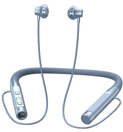 Xmenha Écouteurs Filaire avec Tour de Cou Ecouteurs Bluetooth sans Fil Sport Oreillette IPX5 Etanche Contrôle Tactile Casque Son Stéréo HiFi