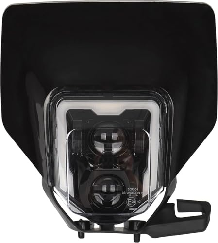 JFG RACING Motorcykel strålkastarplatta, strålkastare motorcykel kåpa mask för FE250 FE350 FE450 FE501 FE501S TE250i TE300i 2017–2022 pitdirt bike enduro motocross supermoto-svart